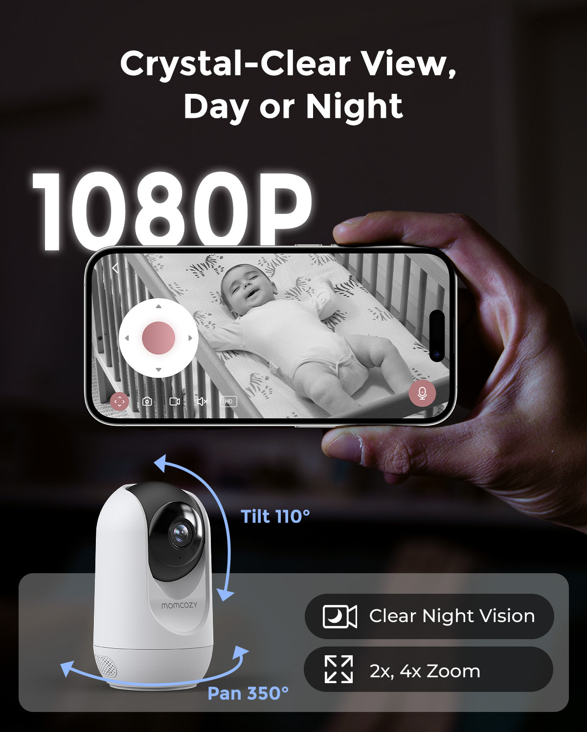 Momcozy 5-Inch Dual-mode Smart Baby Monitor-BM04