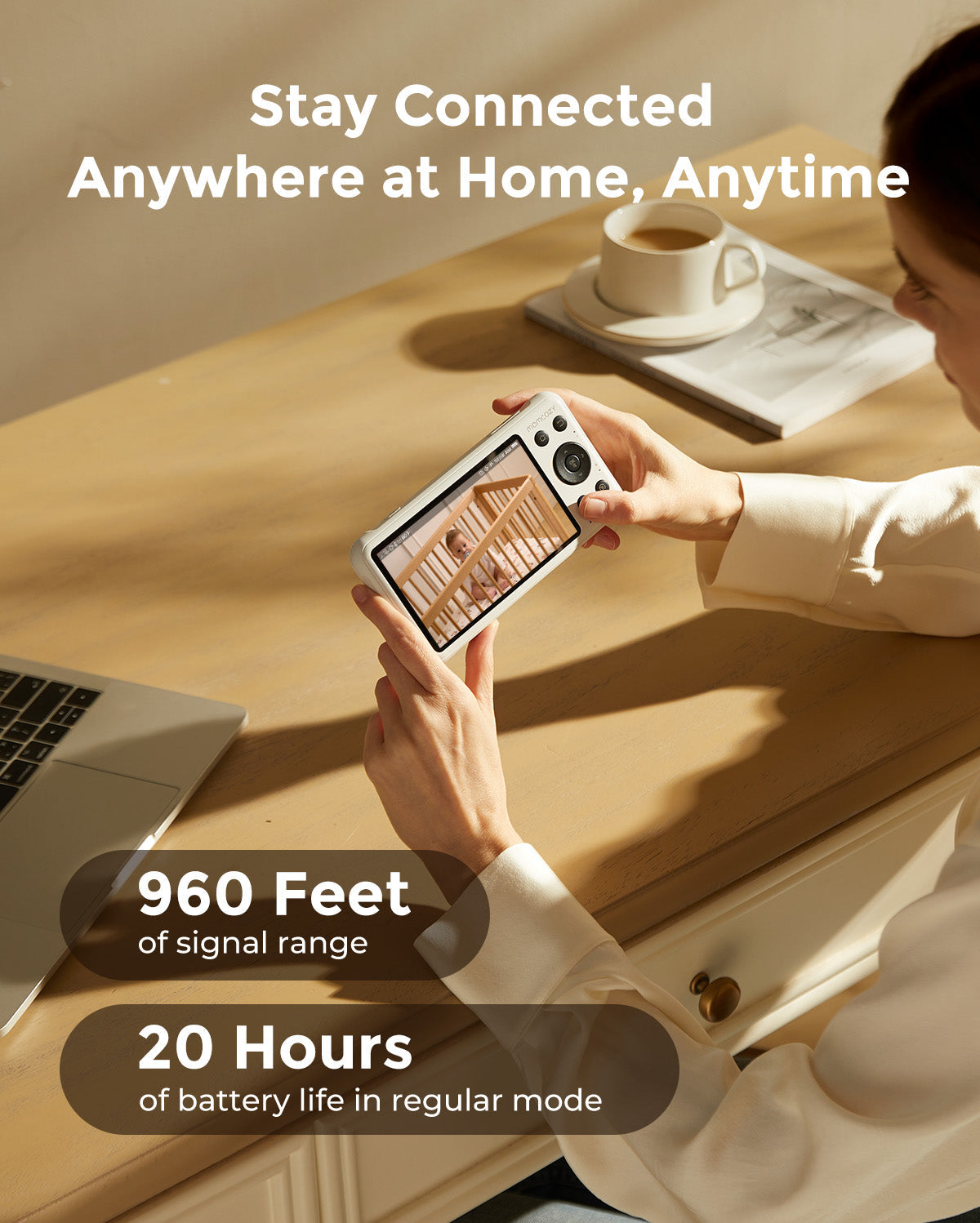 Momcozy 5-Inch Dual-mode Smart Baby Monitor-BM04