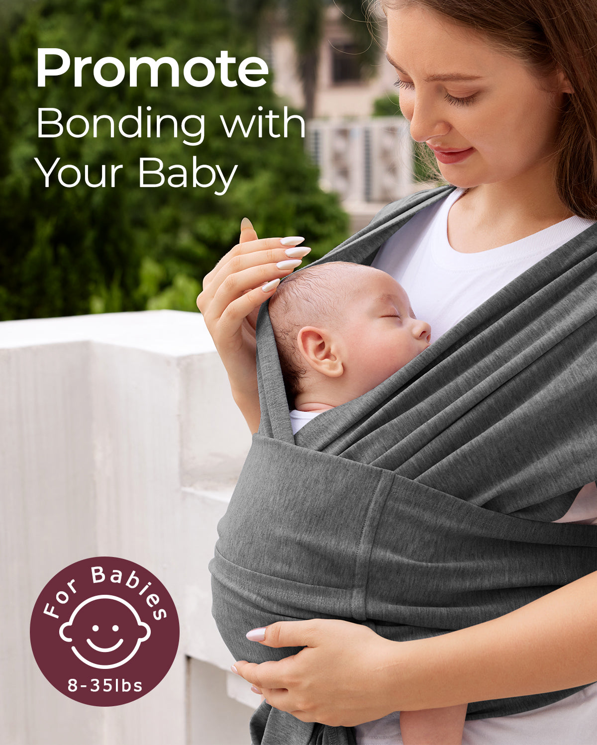 Easy to Wear Hands Free - Baby Wrap Carrier