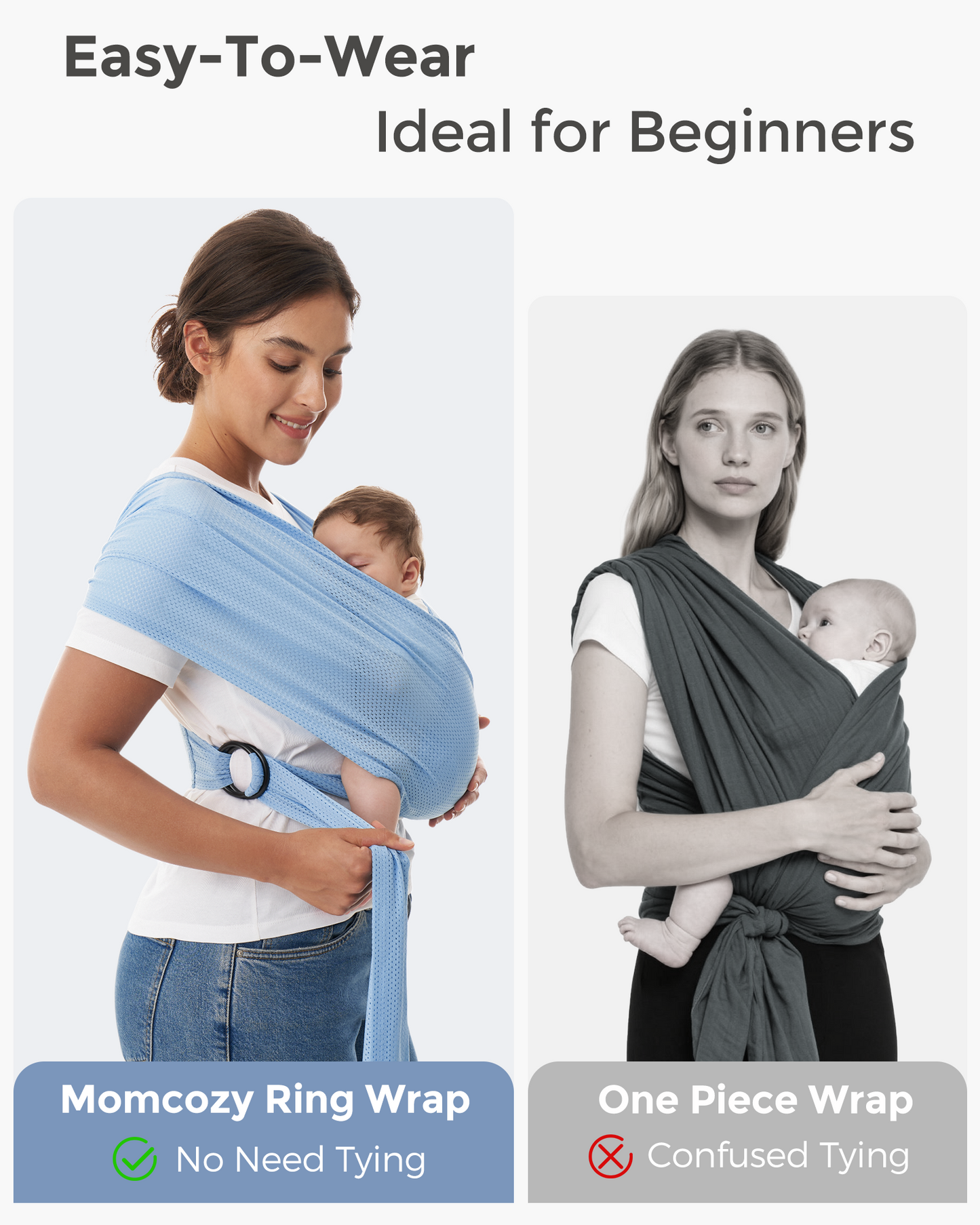 Momcozy Blue Mesh Baby Wrap