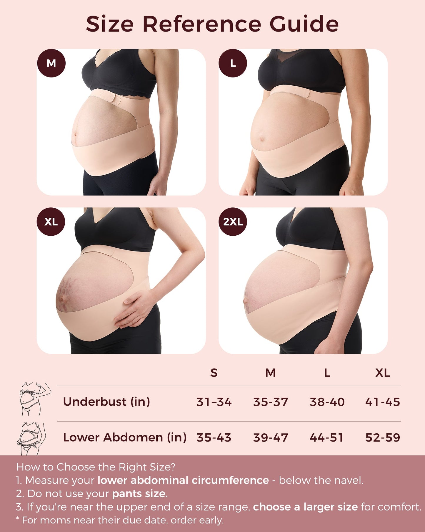 BumpEase Ergonest Maternity Belly Band - Black Color