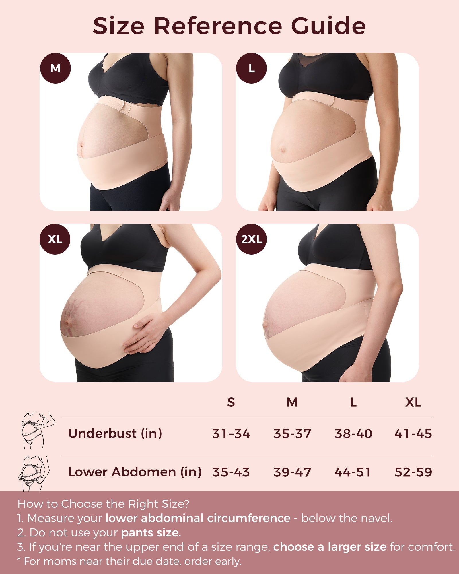 BumpEase Ergonest Maternity Belly Band - Black Color