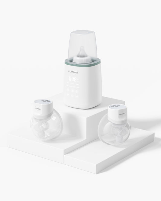 S12 Pro Warmer Bundle: Double S12 Pro Wearable Breast Pump and 6-in-1 Fast Baby Bottle Warmer