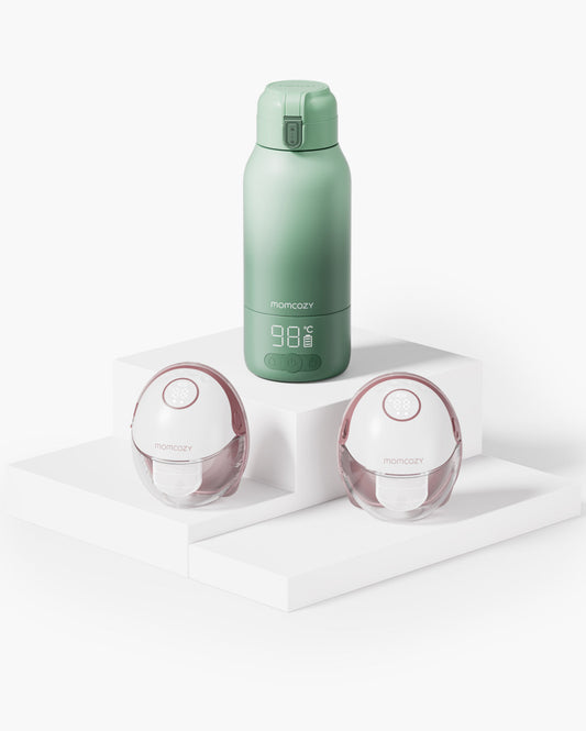 M6 Water Warmer Bundle: M6 Hands-free Breast Pump and Portable Baby Bottle Warmer