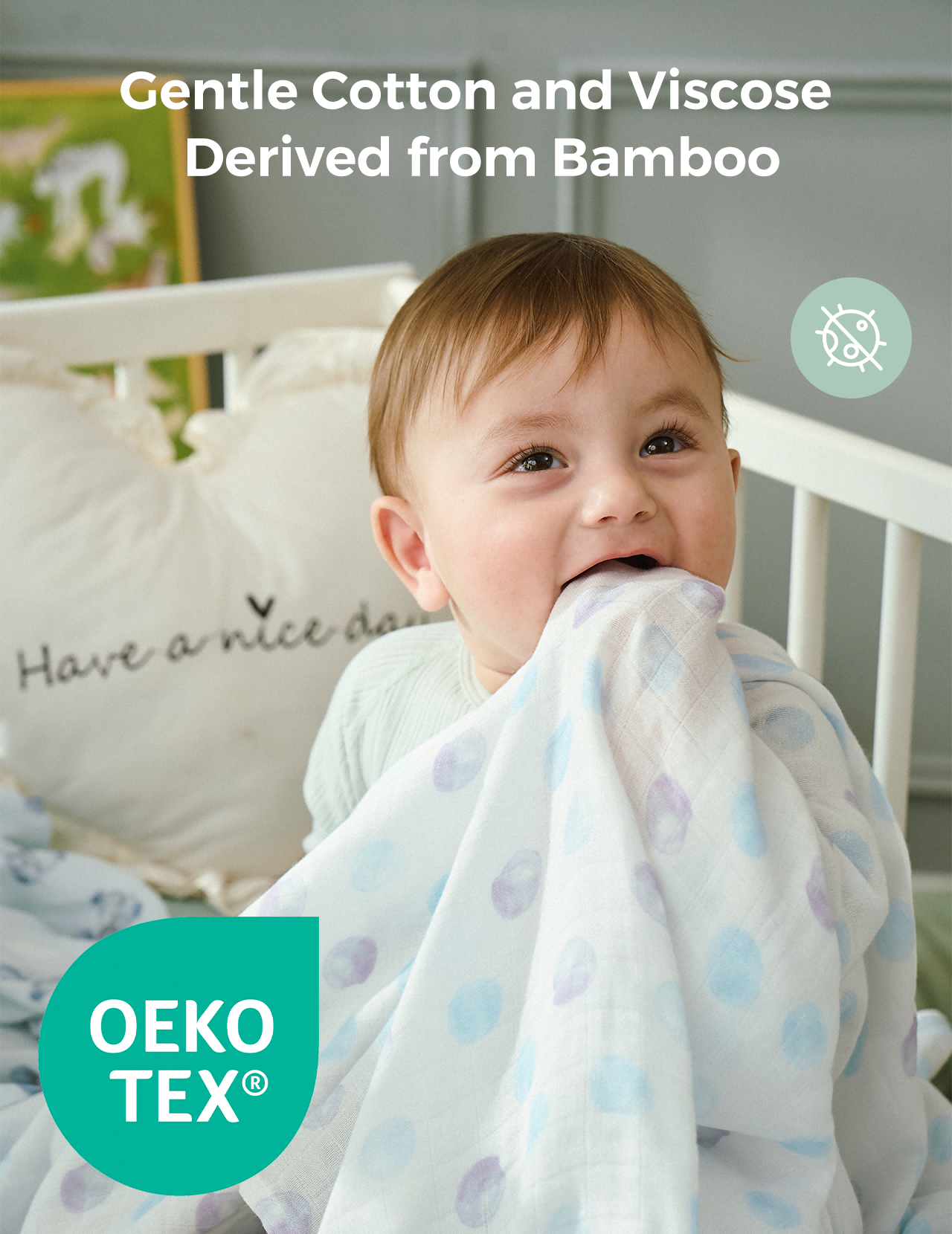 Momcozy Best Wishes Softness Swaddle Blankets -  Innocence