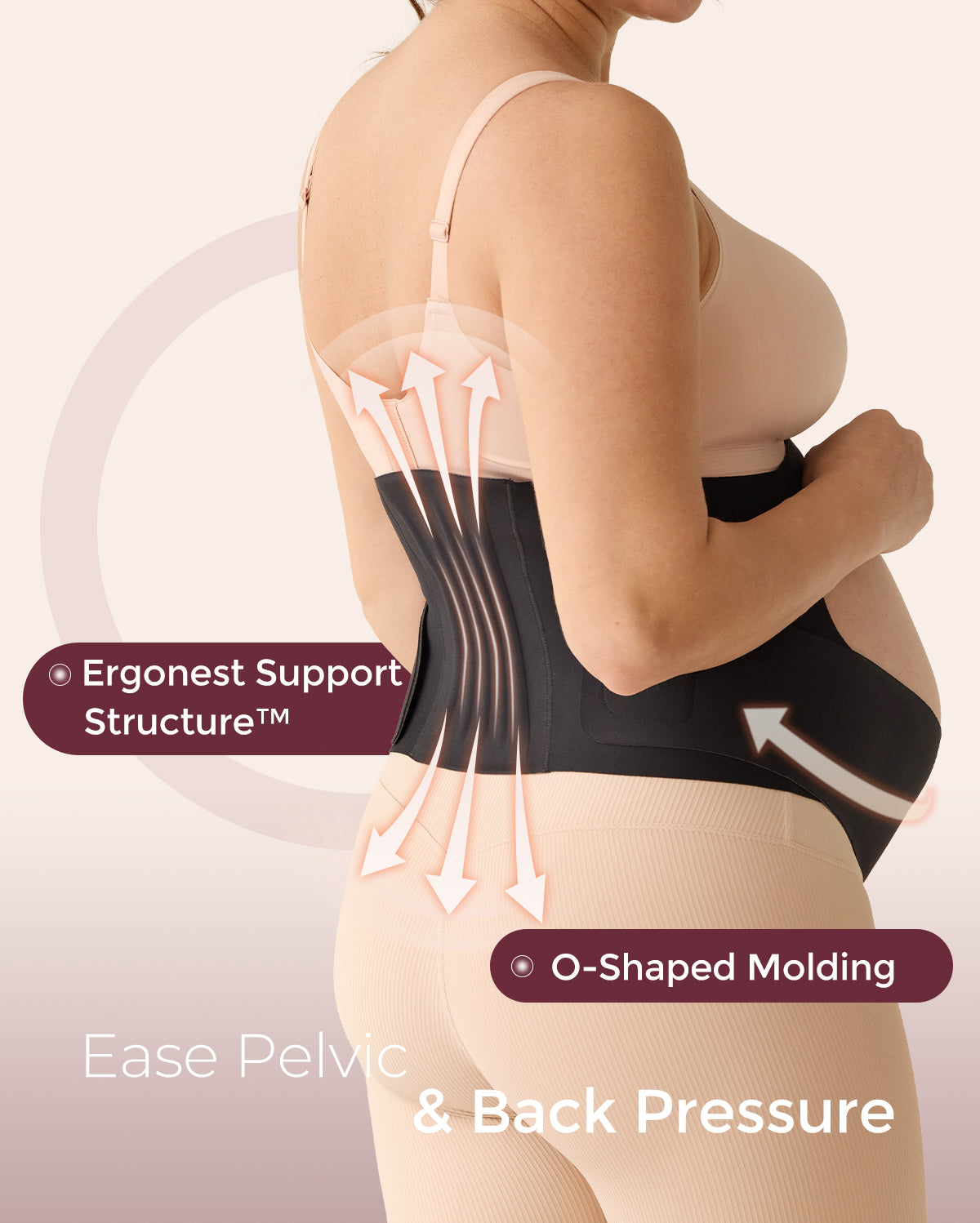 BumpEase Ergonest Maternity Belly Band - Black Color