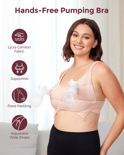 Momcozy Hands-Free Pumping Bra All-in-One with Fixed Padding