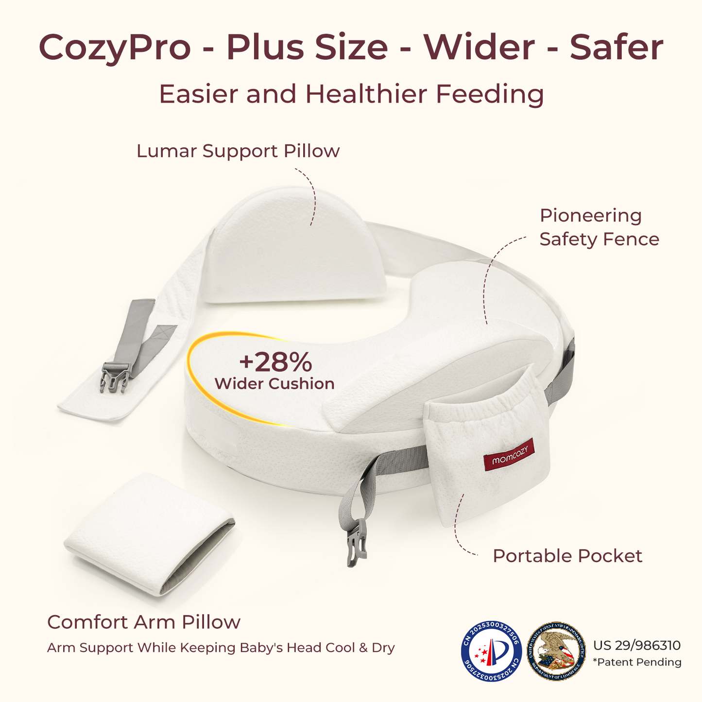 Momcozy MaxSupport Nursing Pillow