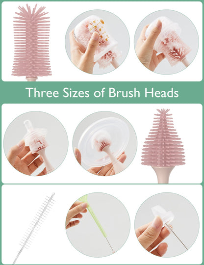 Momcozy Innovative Push-Press Design Bottle Brush Kit