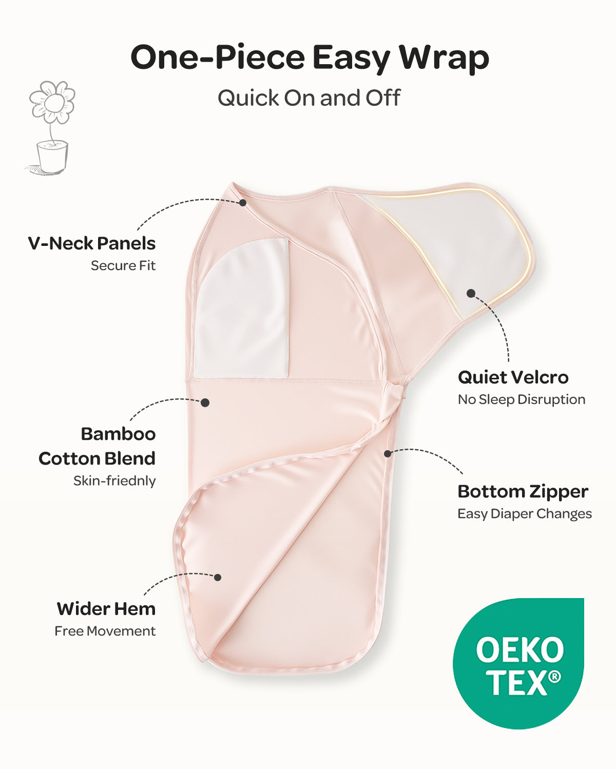 Momcozy Easy Swaddle Wrap