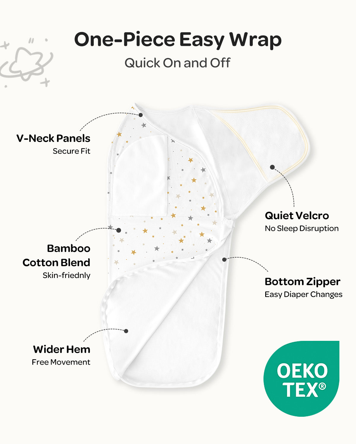 Momcozy Easy Swaddle Wrap