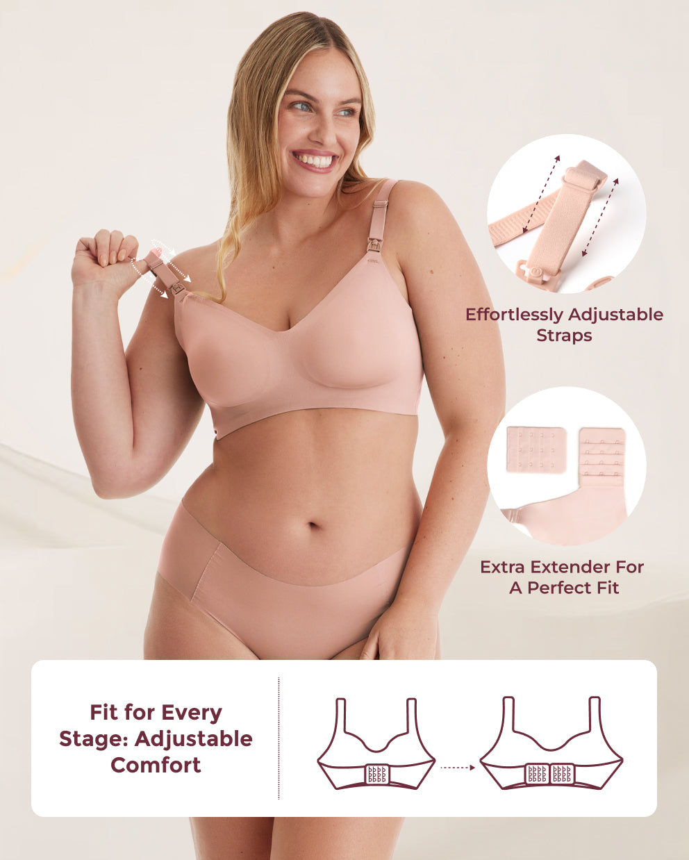 Postpartum Essential Kit：Postpartum Belly Wrap + Nursing bra