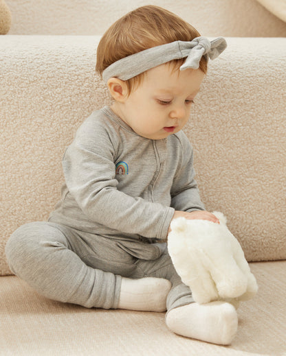 Momcozy Boy Girl Baby Pajamas - Newborn Sleepers - Dull Brown & Pinkish Grey