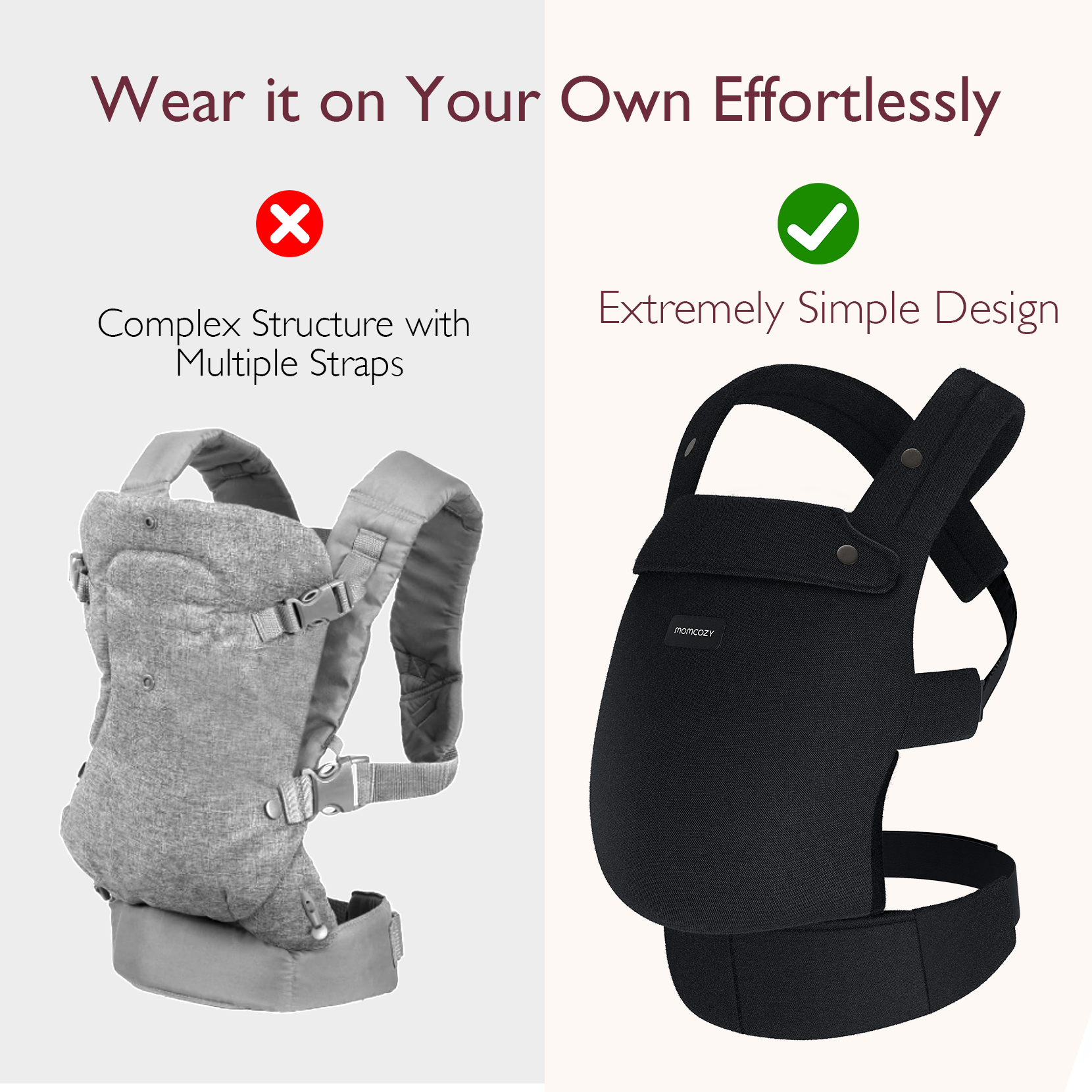 PureHug Baby Carrier - Ergonomic Cozy & Lightweight