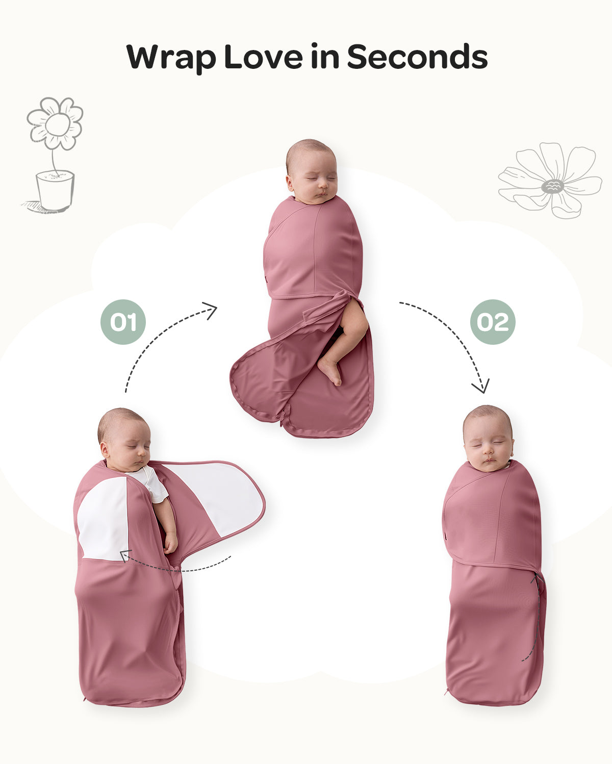 Momcozy Easy Swaddle Wrap