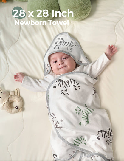 Momcozy Best Wishes Baby Hooded Towel - Bravery