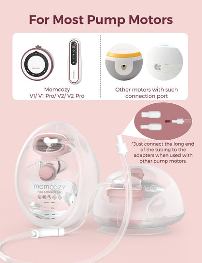 Momcozy Wearable Milk Collection Cups - for Momcozy V Series & Most Traditional Tube-Connected Electric Breast Pumps