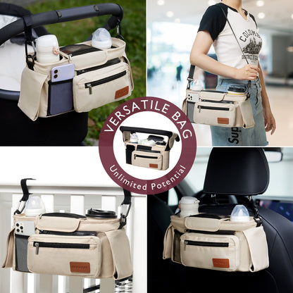 Momcozy Stroller Organizer - All-in-One Cup Holder & Pet Strollers