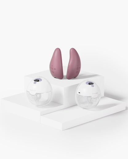 M5 Heat Massager Bundle: Double M5 Wearable Breast Pump and Double Breast Massager