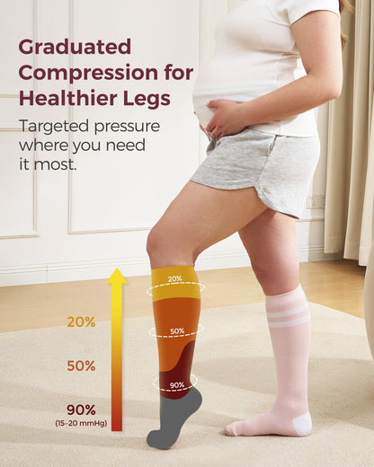 Momcozy Compression Socks for Women Wide Calf
