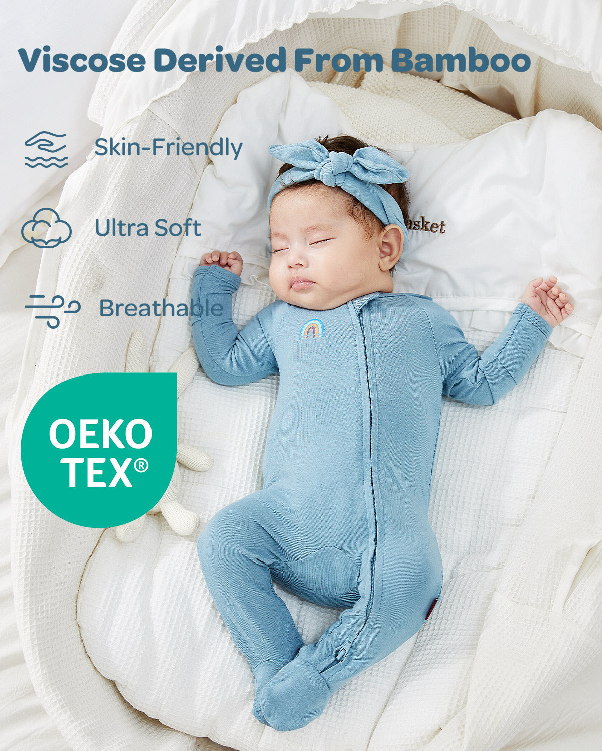 Momcozy Boy Girl Baby Pajamas - Newborn Sleepers - Dull Brown & Pinkish Grey
