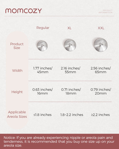 Momcozy Original 999 Silver Nipple Shields