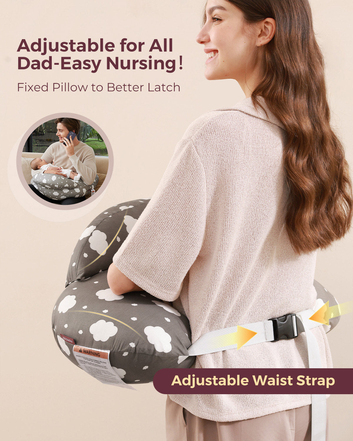 Multifunctional and Adjustable Nursing Pillow