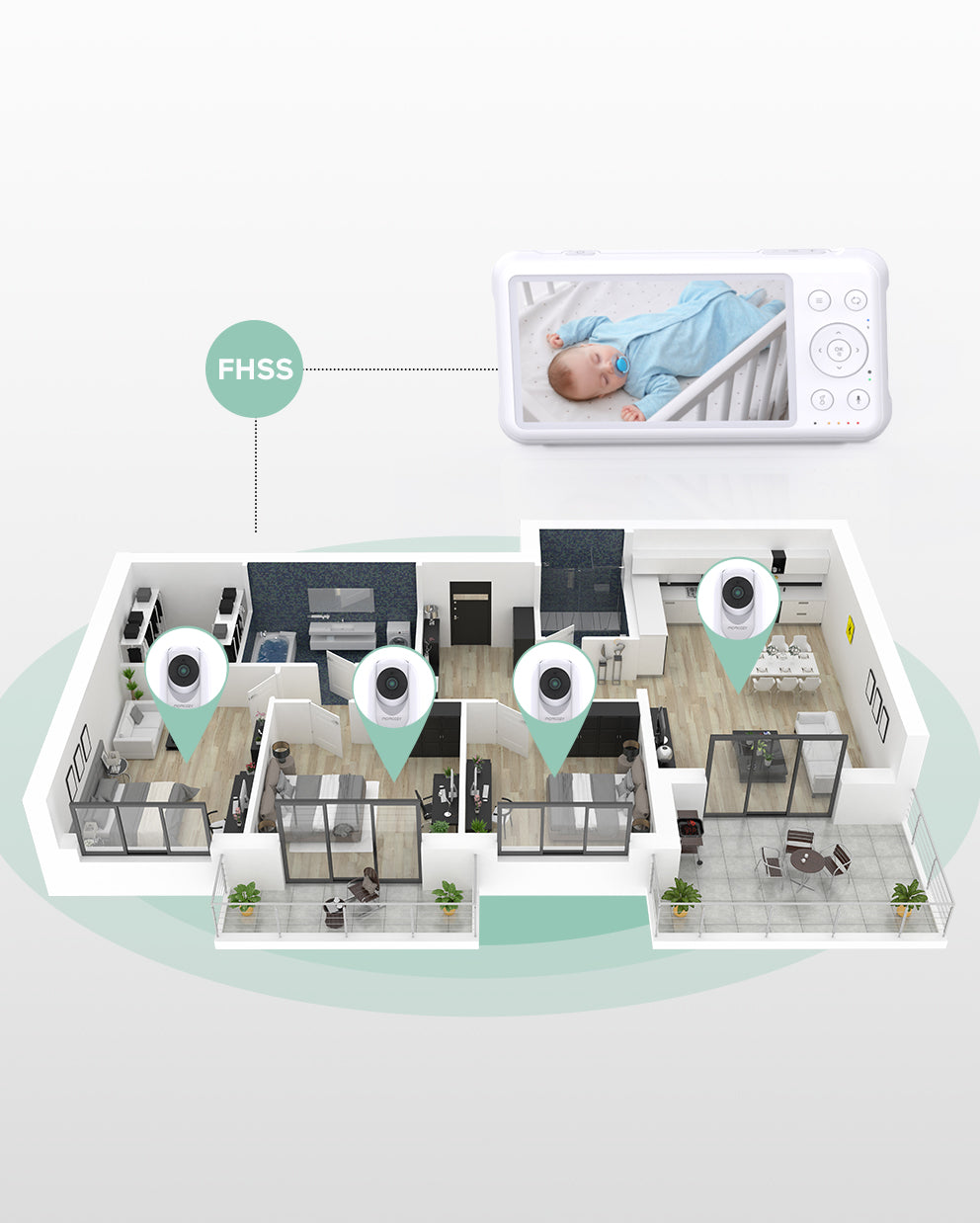 1080P High - Performance Video Baby Monitor BM01