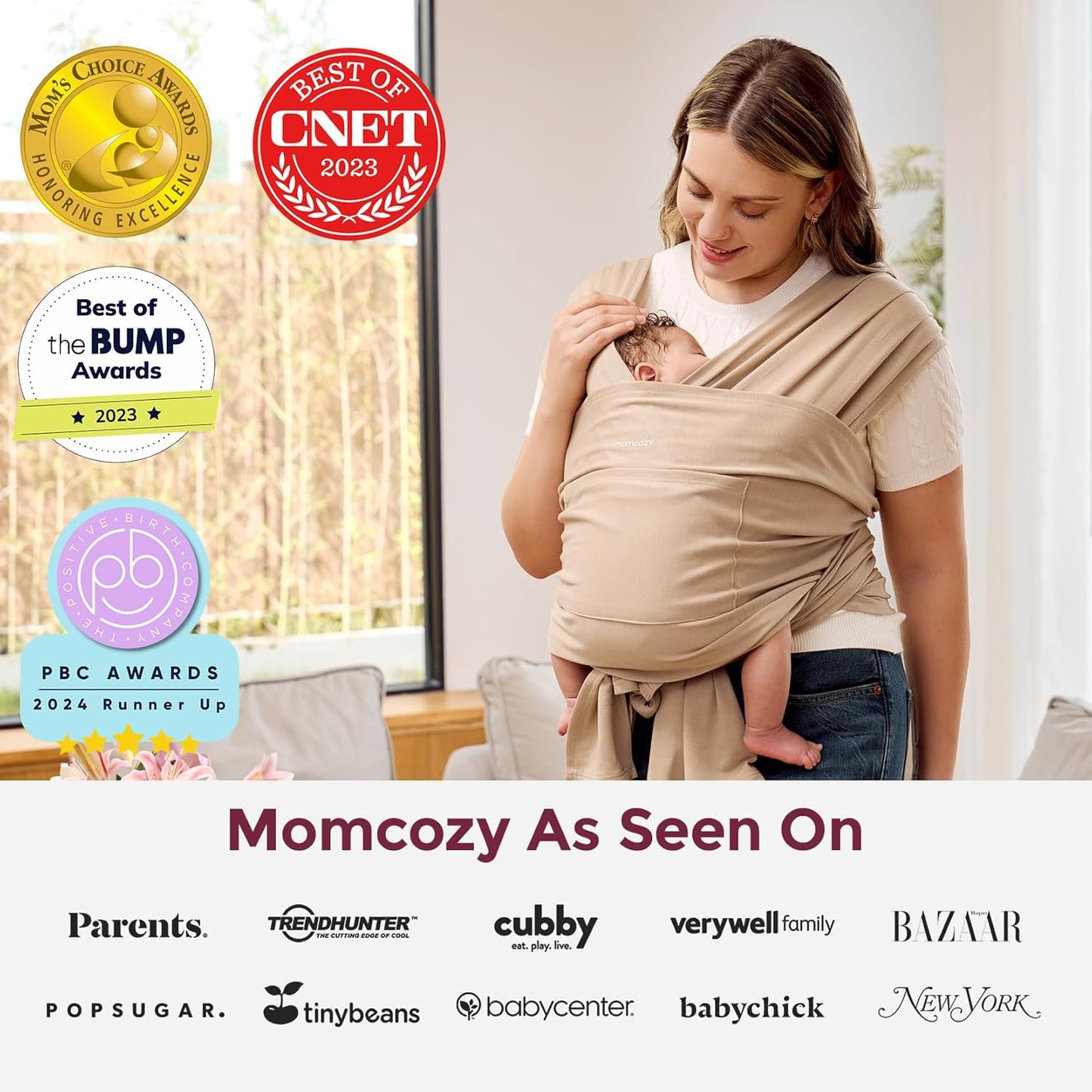 Easy to Wear Hands Free - Baby Wrap Carrier