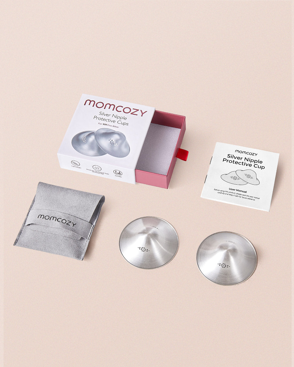 Momcozy Original 999 Silver Nipple Shields