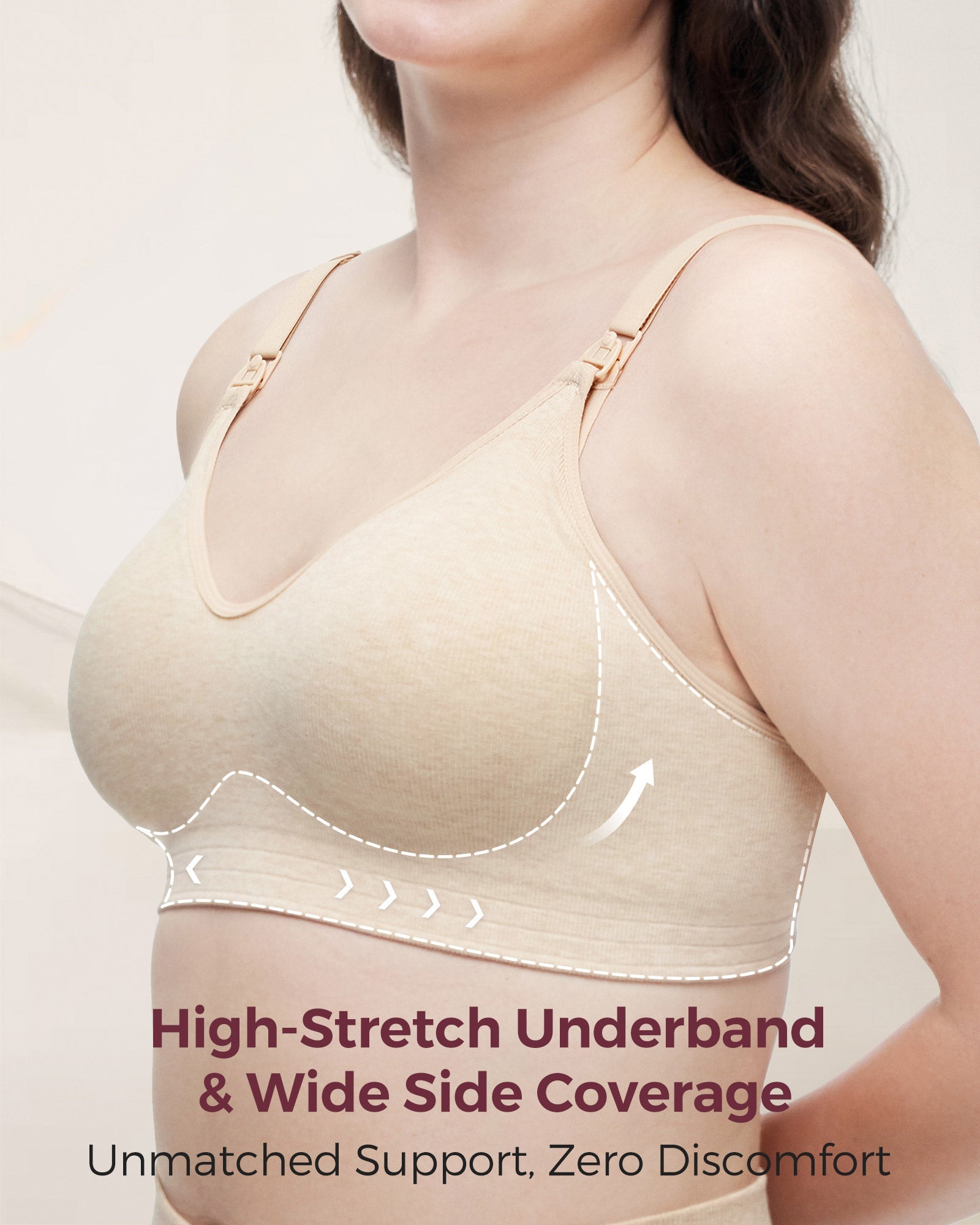 Momcozy Soft U.S. Cotton Seamless Maternity Bra