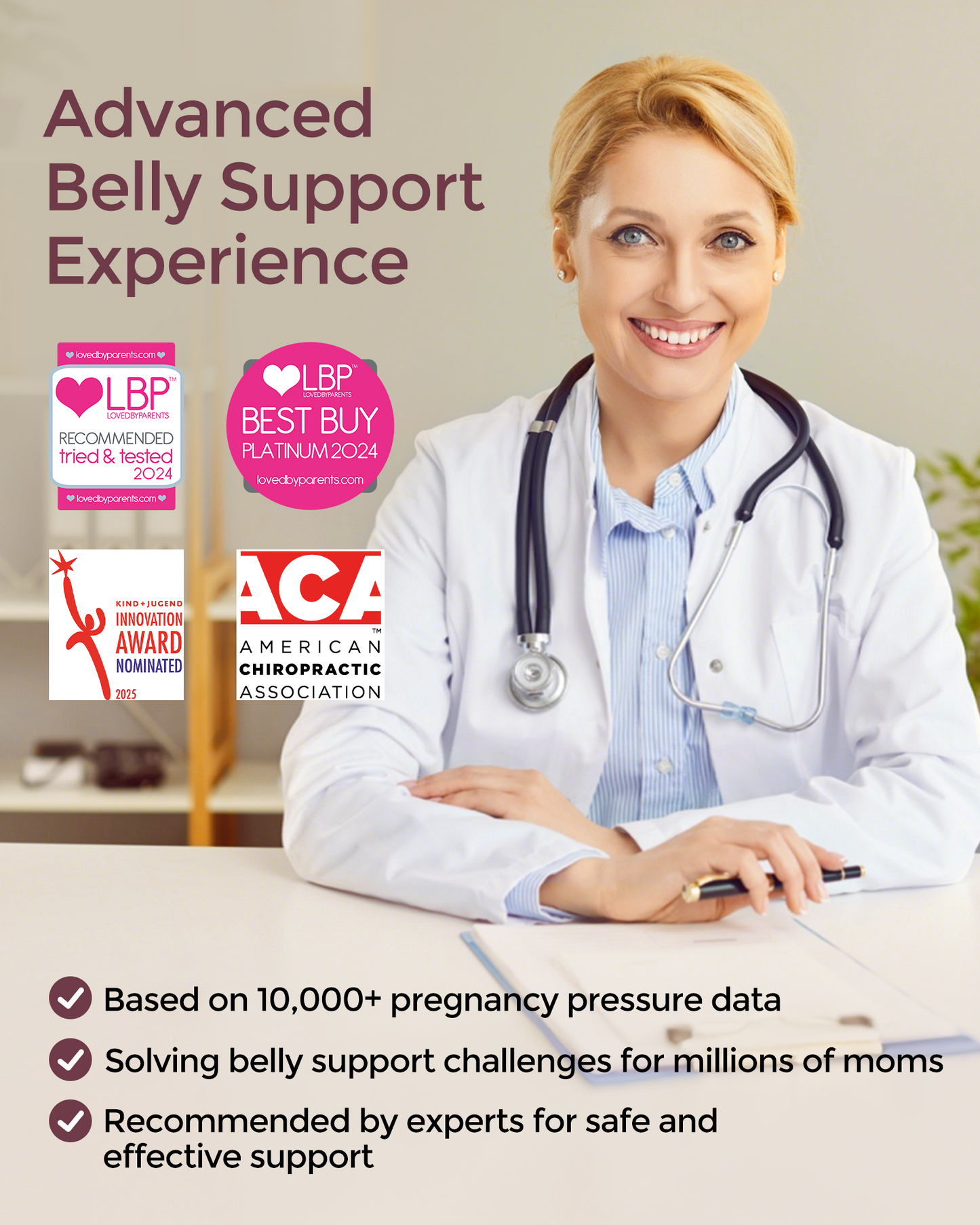 BumpEase Ergonest Maternity Belly Band - Black Color