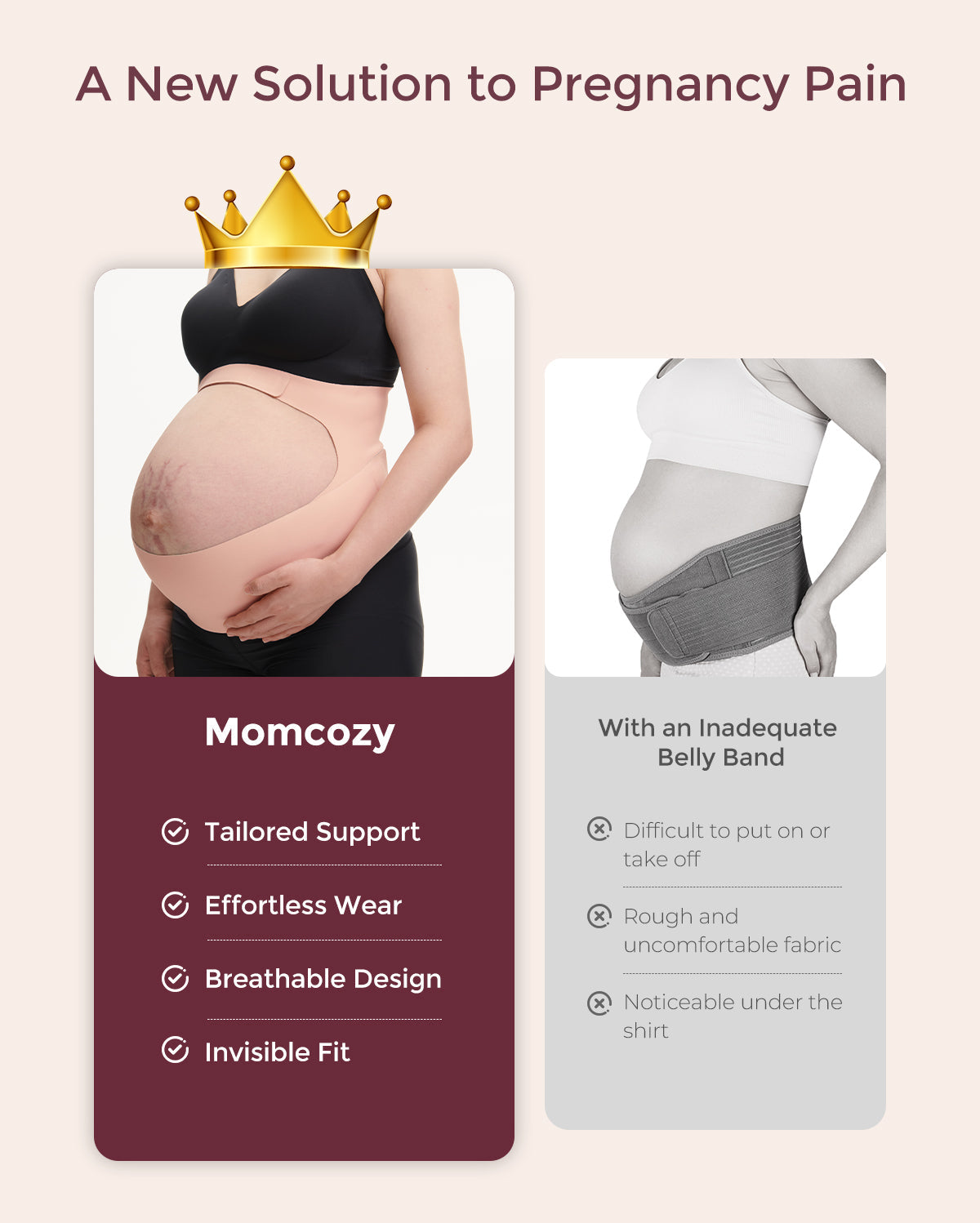 BumpEase Ergonest Maternity Belly Band - Black Color