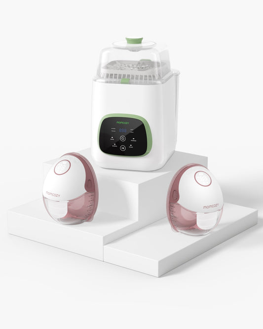 Pump & Clean Bundle: M6 Hands-free Breast Pump and KleanPal Pro Baby Bottle Washer and Sterilizer