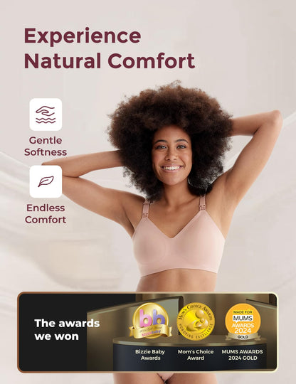 Pregnancy Comfort Bundle: Ergonest Belly Band and Ultra Soft Seamless Nursing Bra YN21