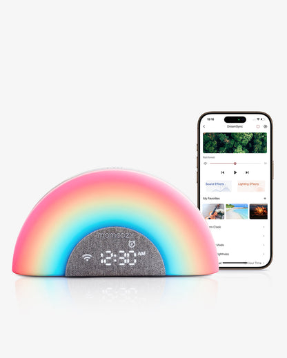 DreamSync Tech™ Smart Baby Sound Machine - Rainbow Light & App Control