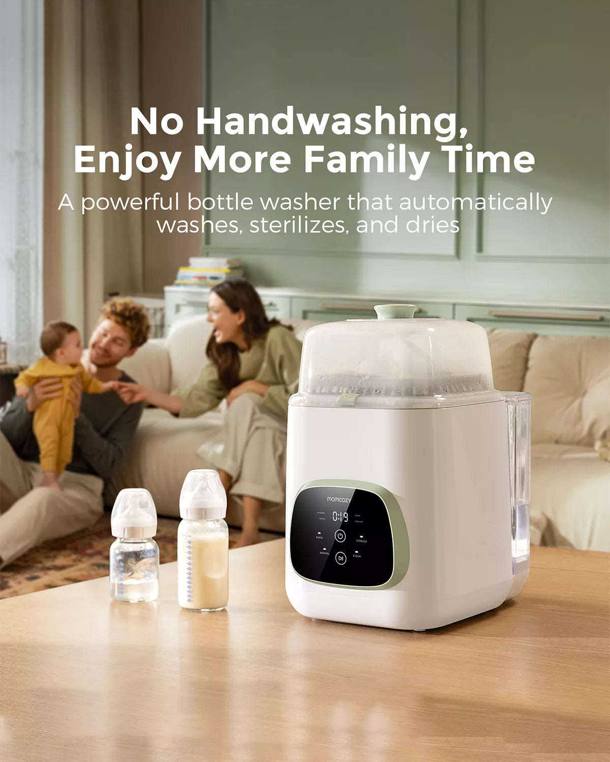 Pump & Clean Bundle: M6 Hands-free Breast Pump and KleanPal Pro Baby Bottle Washer and Sterilizer