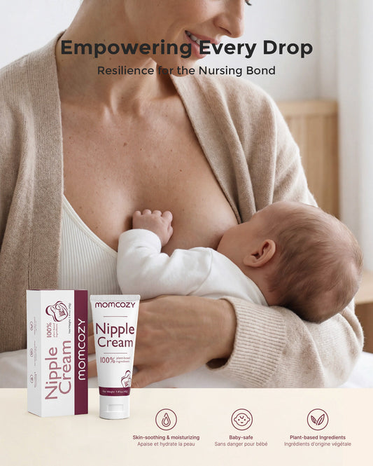 100% Natural Nipple Cream for Breastfeeding - Lanolin-free