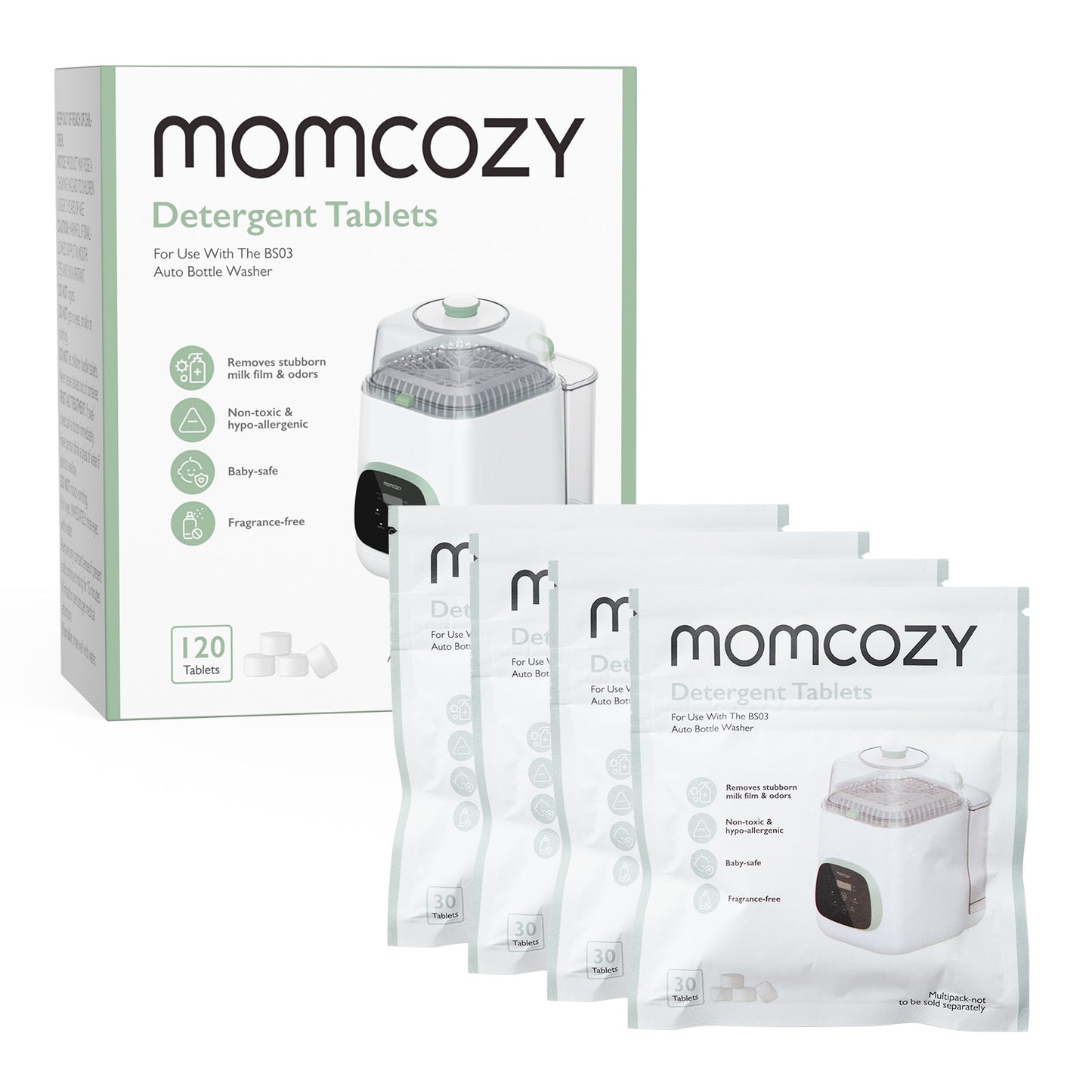 Washing Block for Momcozy Bottle Washer, 120 Tablets
